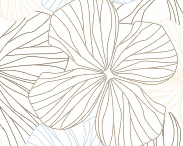 A.S. Création Vliestapete Sunny Side Beige Braun Weiß Floral Blumen 215512