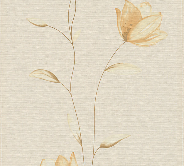 A.S. Création Vliestapete Fioretto Beige Orange Floral Blumen 957222