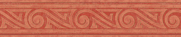 A.S. Création Papierbordüre 350275 Rot Orange Ornament Symbol 0,13m x 5m 4000776350275