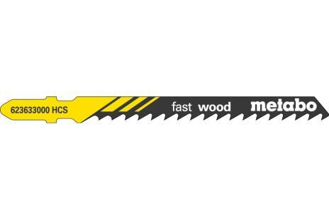 Metabo 25 Stichsägeblätter "Fast Wood" 74/4,0 mm: Hochwertiges Sägeblatt Set für Holz