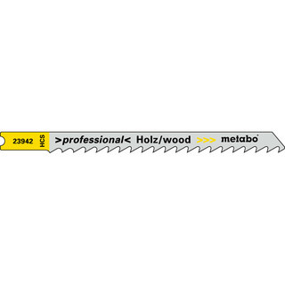 Metabo Stichsägeblätter, Holz, Serie "Professional" 82/4,0 mm: Hochwertige HCS-Blätter mit Universal