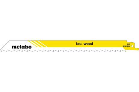 Metabo 5 Säbelsägeblätter "Fast Wood" 225 x 1,25 mm: Für effiziente Holzschnitte